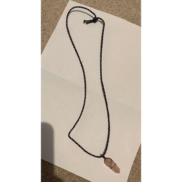 🌸✨Hand Crafted Pink Quartz Necklace - Picture 3 of 5
